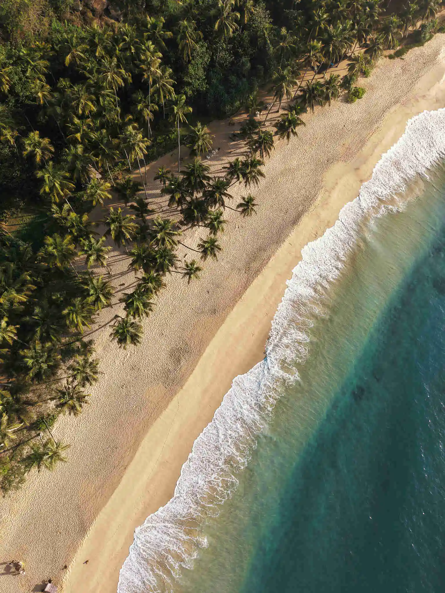 aerial view silent beach tangalle
